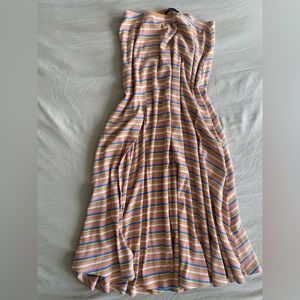 Pink Jersey Striped Skirt